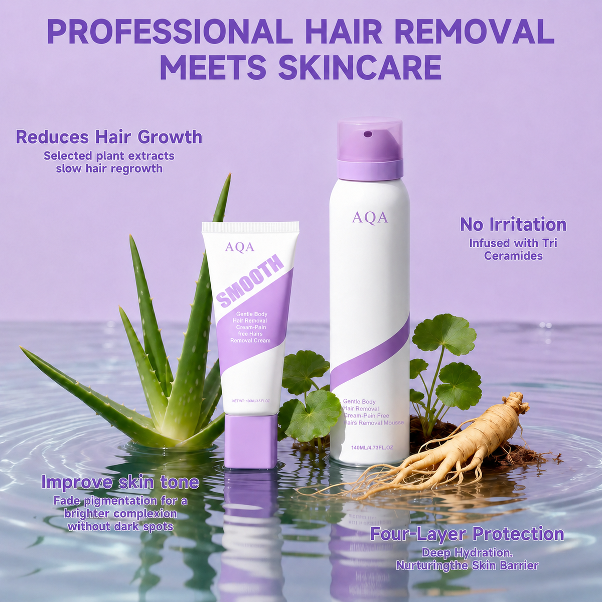 AQA Pain-Free Hair Removal Duo for Sensitive Skin