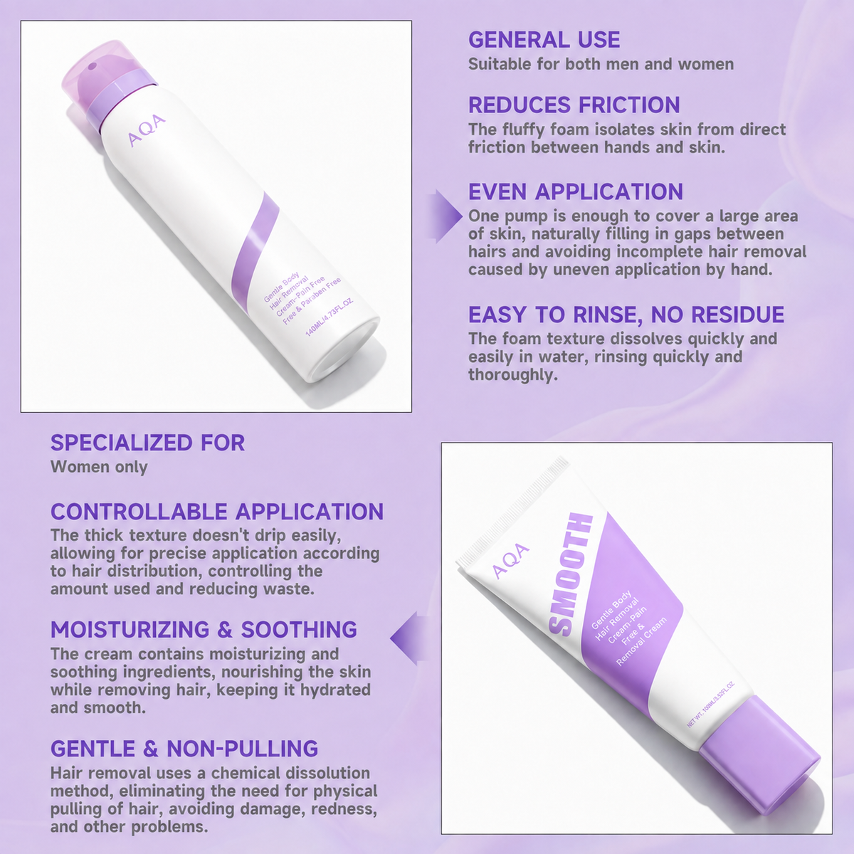 AQA Pain-Free Hair Removal Duo for Sensitive Skin