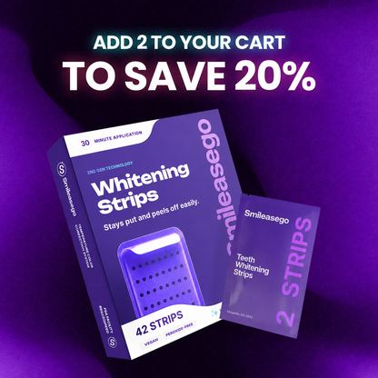 smileasego Purple Teeth Whitening Strips – Peroxide-Free Whitening for Sensitive Teeth