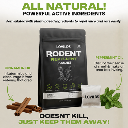 Natural Rodent Repellent Pouches