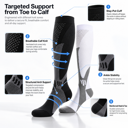 Knee-High Performance Compression Socks