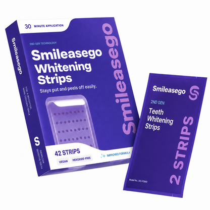 smileasego Purple Teeth Whitening Strips – Peroxide-Free Whitening for Sensitive Teeth