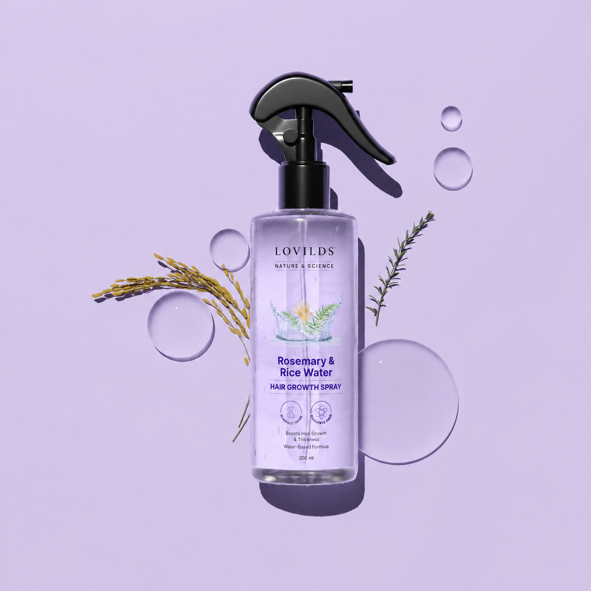 LOVILDS Rosemary & Rice Water Hair Spray